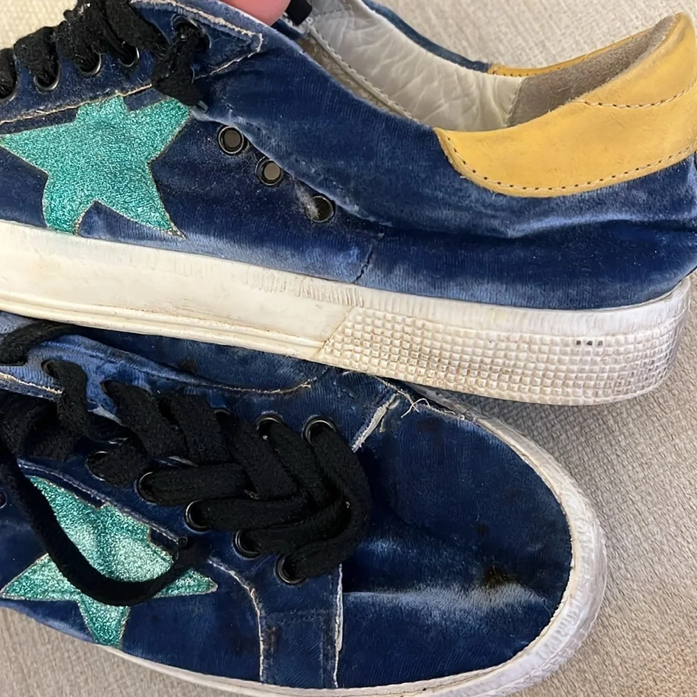 Golden Goose May Sneakers in Blue Velvet size 40 - Picture 9 of 10